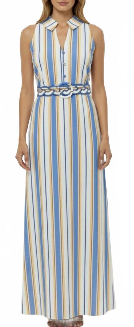 NEW ANNA CATE jill midi dress in coastal stripe